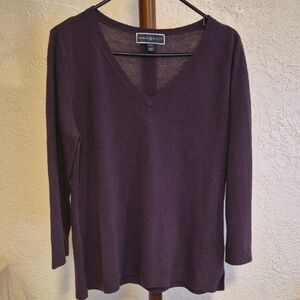 Purple V-Neck Sweater